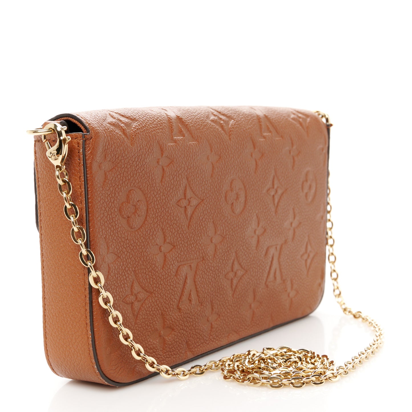Empreinte Pochette Felicie Chain Wallet Cognac
