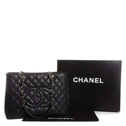Chanel Caviar Quilted Grand Shopping Tote GST Black 4 of 8