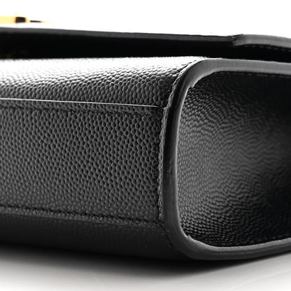 Saint Laurent Grain De Poudre Small Monogram Kate Satchel Black 10 of 10