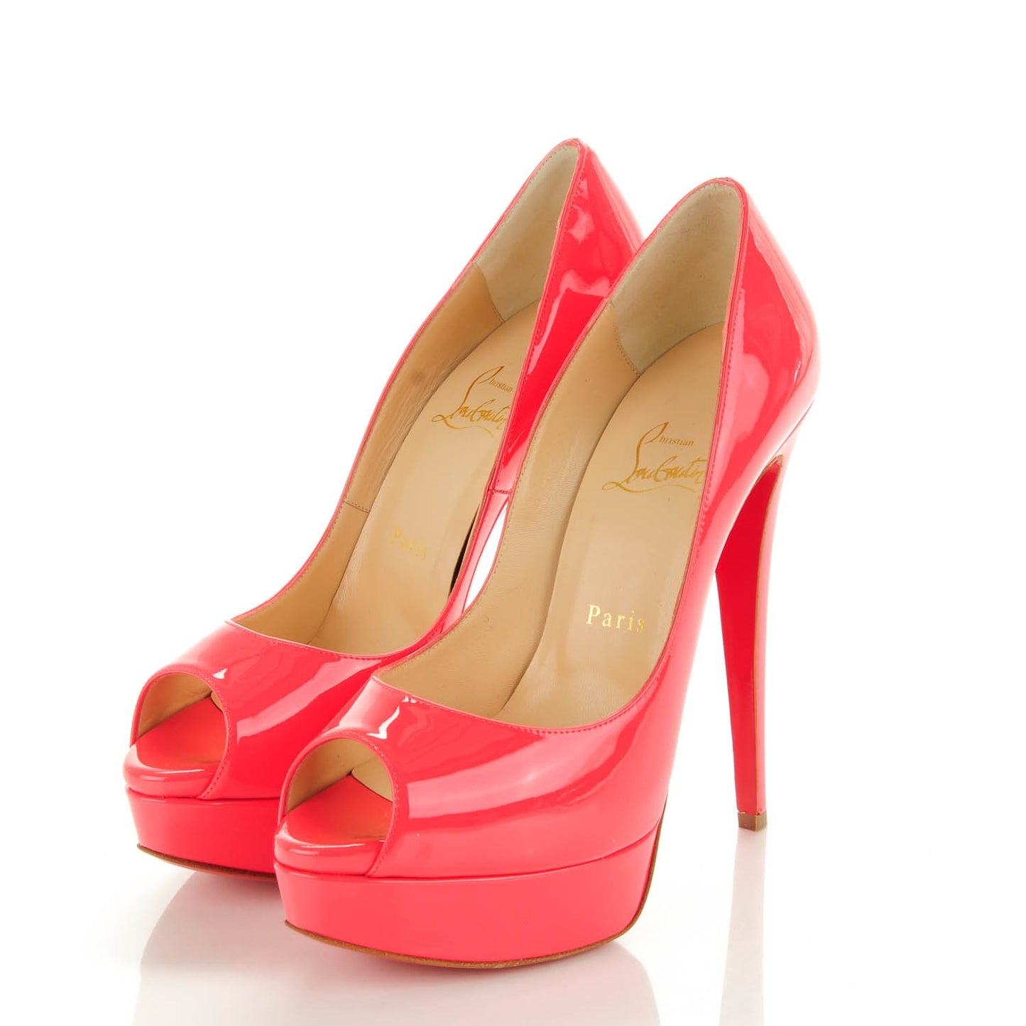 Patent Lady Peep 150 Pumps 38 Framboisine