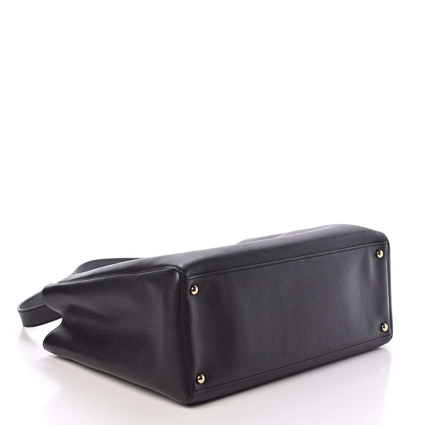 Calfskin Cerf Executive Shopper Tote Black