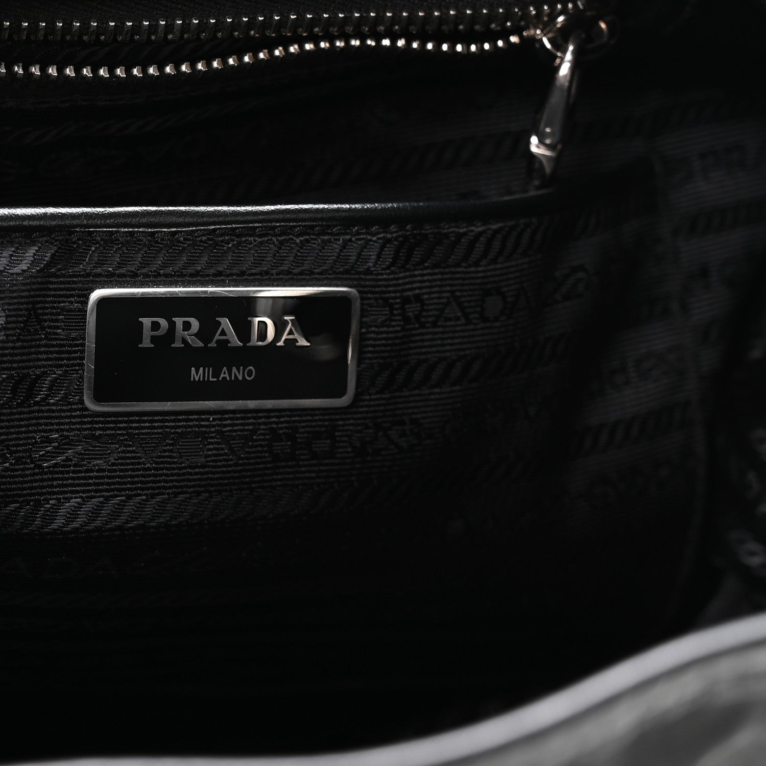 Prada Tessuto Nylon Soft Calfskin Backpack Black 6 of 11