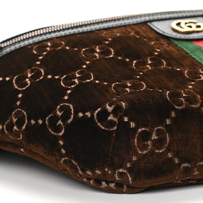 Gucci GG Monogram Velvet Belt Bag Brown 8 of 9