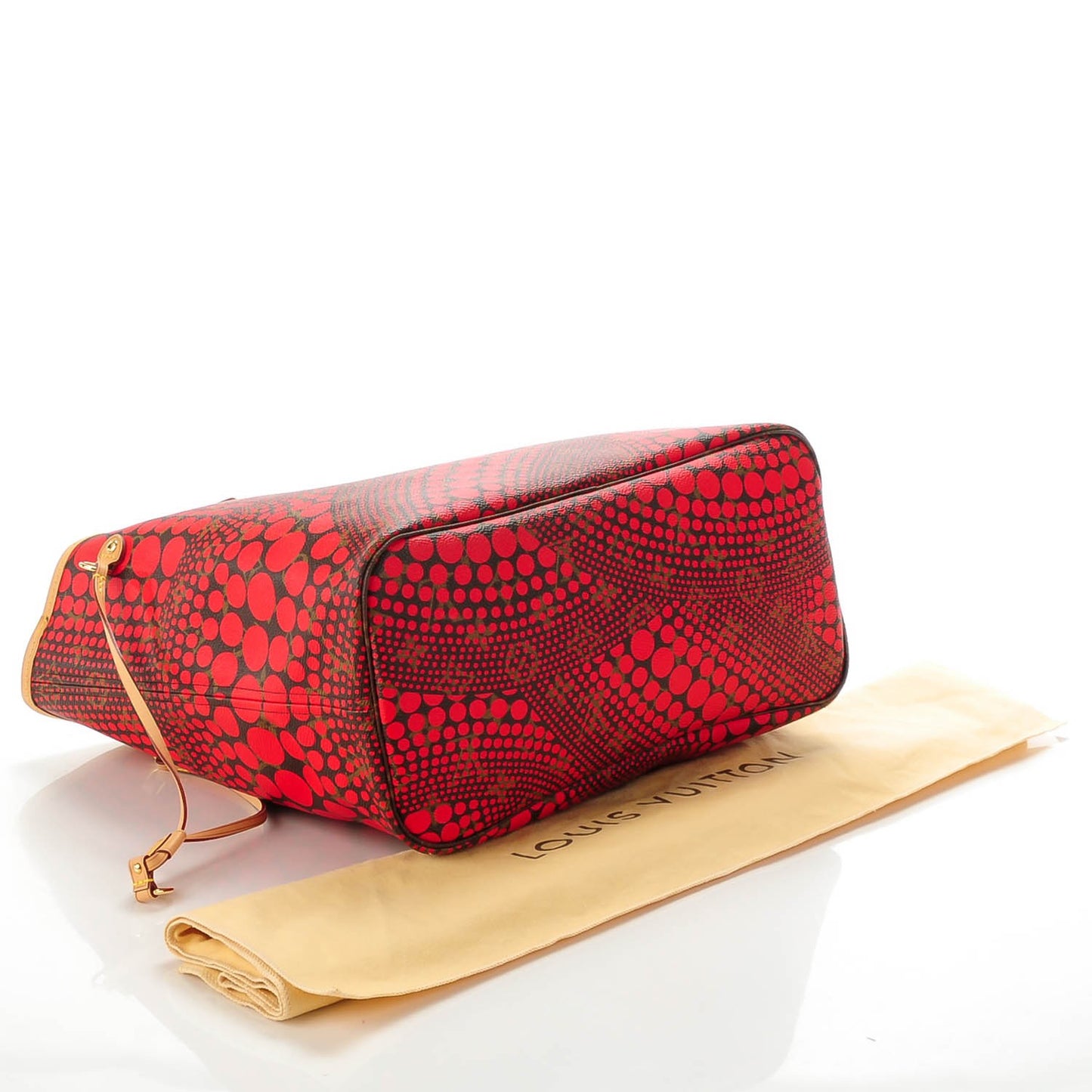 Monogram Kusama Waves Neverfull MM Red