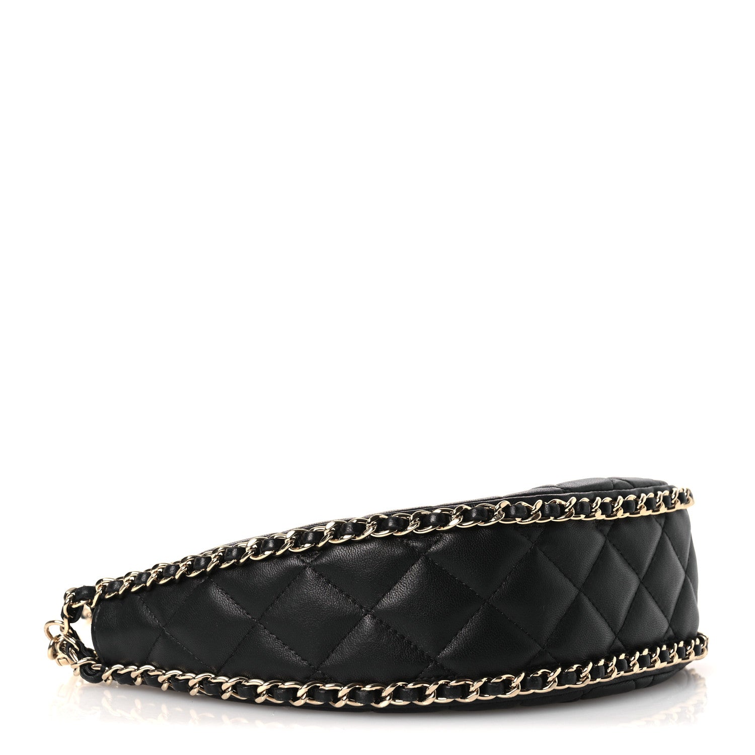 Chanel Lambskin Quilted Small Hobo Bag Black 4 of 10