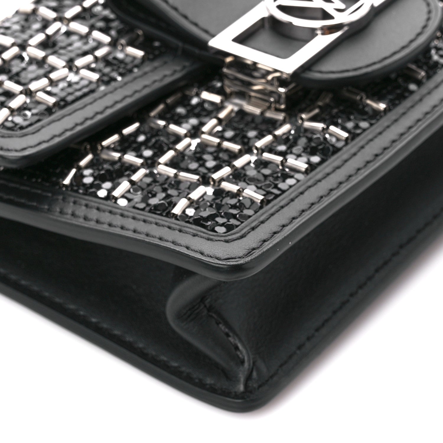 Louis Vuitton Tweed Sequin Dauphine Minaudiere Black 8 of 9