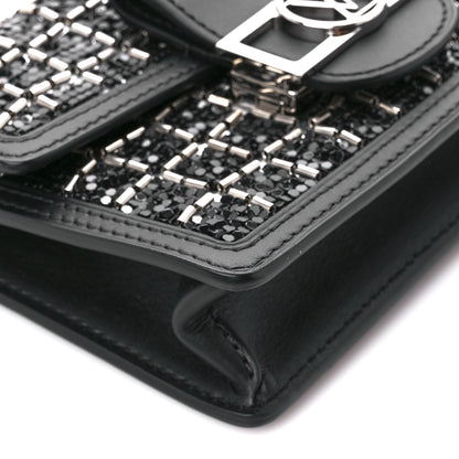 Louis Vuitton Tweed Sequin Dauphine Minaudiere Black 8 of 9