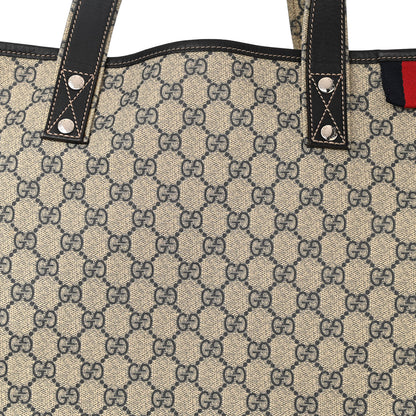 Gucci GG Plus Monogram Large Signature Web Loop Tote Black 8 of 14