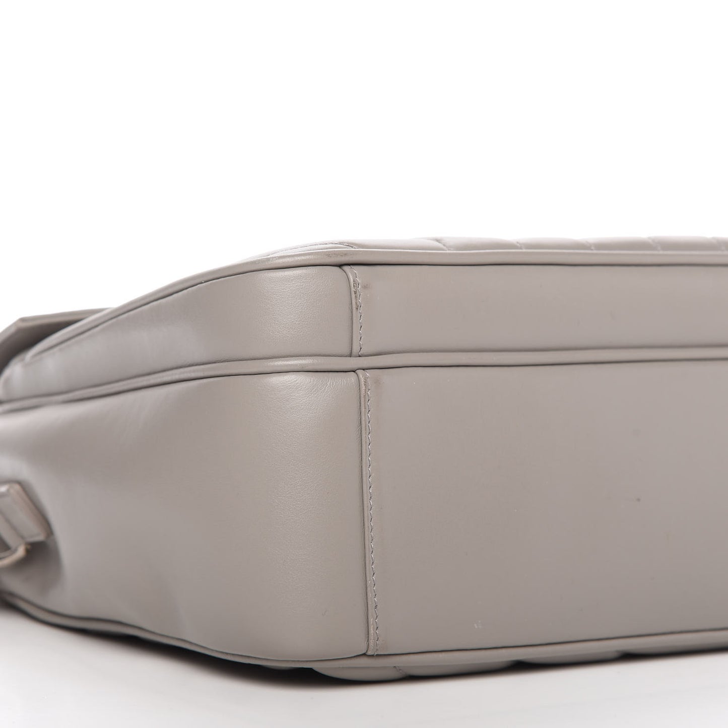 Calfskin Y Quilted Monogram Loulou Shoulder Bag Light Grey