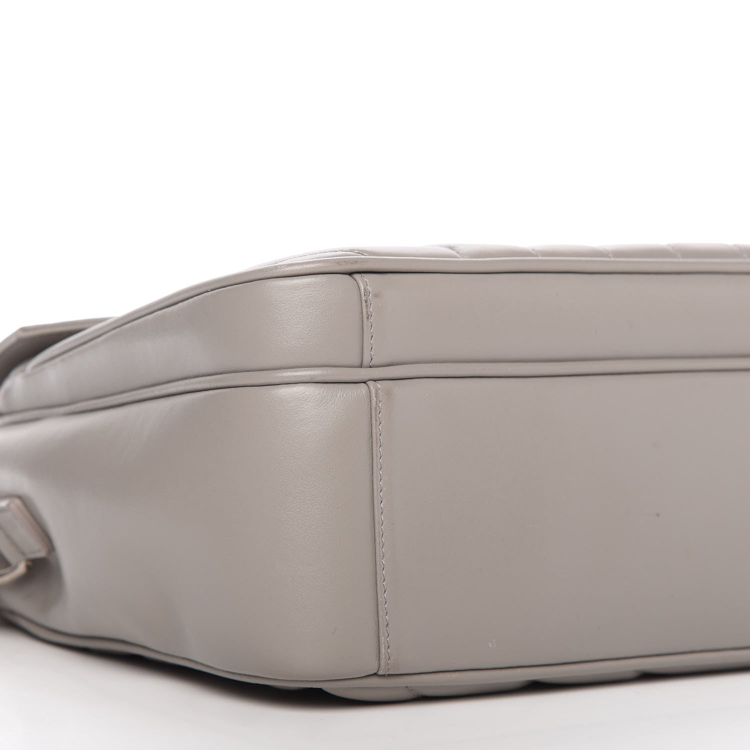 Saint Laurent Calfskin Y Quilted Monogram Loulou Shoulder Bag Light Grey 6 of 10