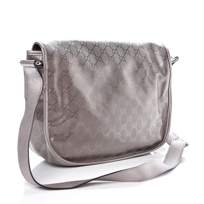 Gucci Imprime Monogram Medium Double Buckle Flap Messenger Bag Mauve 3 of 9