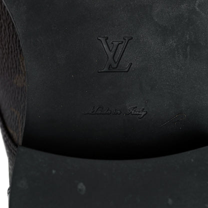 Louis Vuitton Calfskin Monogram Wonderland Flat Ranger Boots 38.5 Black 6 of 6