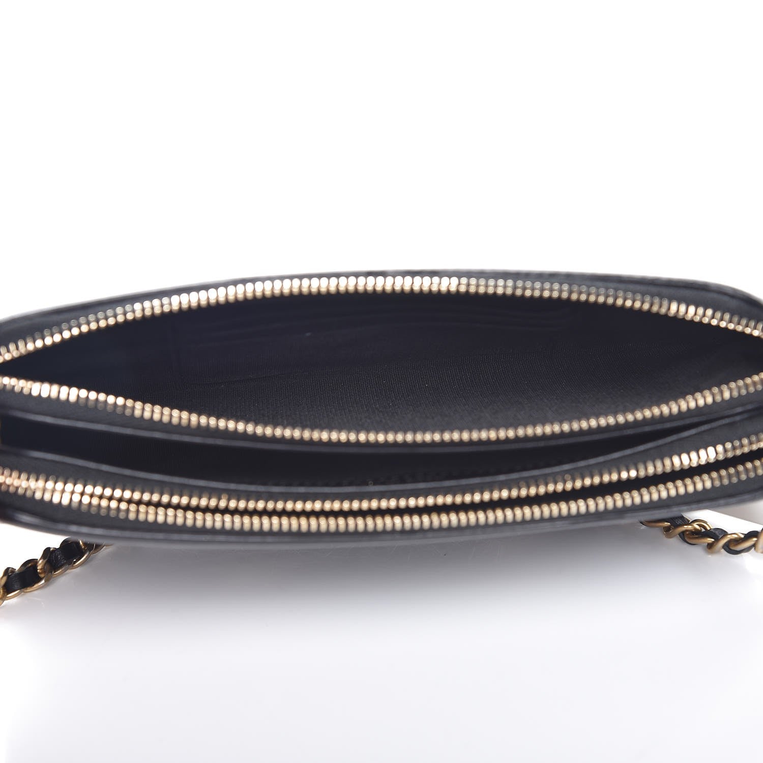Chanel Caviar Quilted CC Filigree Clutch With Chain Black 5 of 10