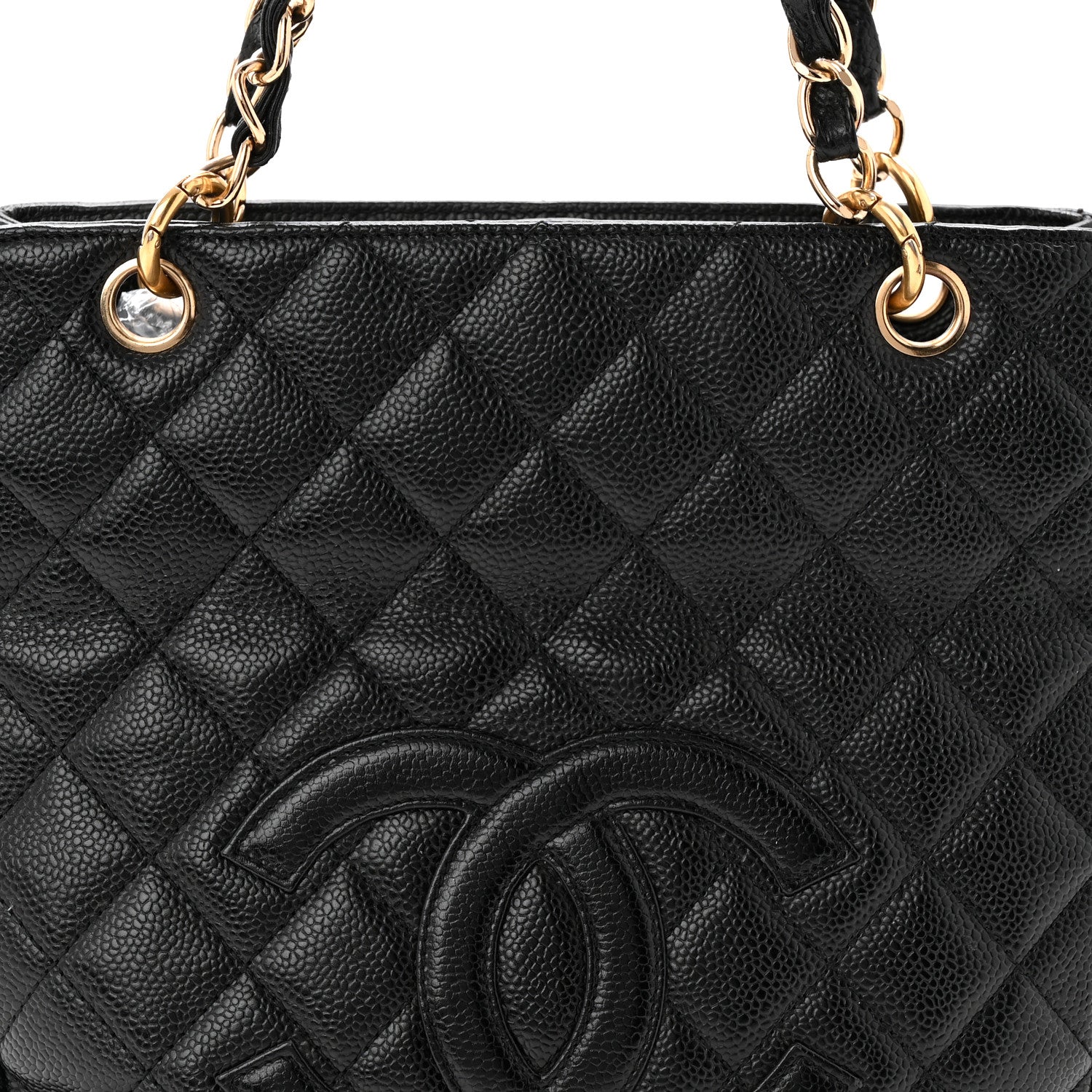 Chanel Caviar Quilted Petit Shopping Tote PST Black 8 of 10