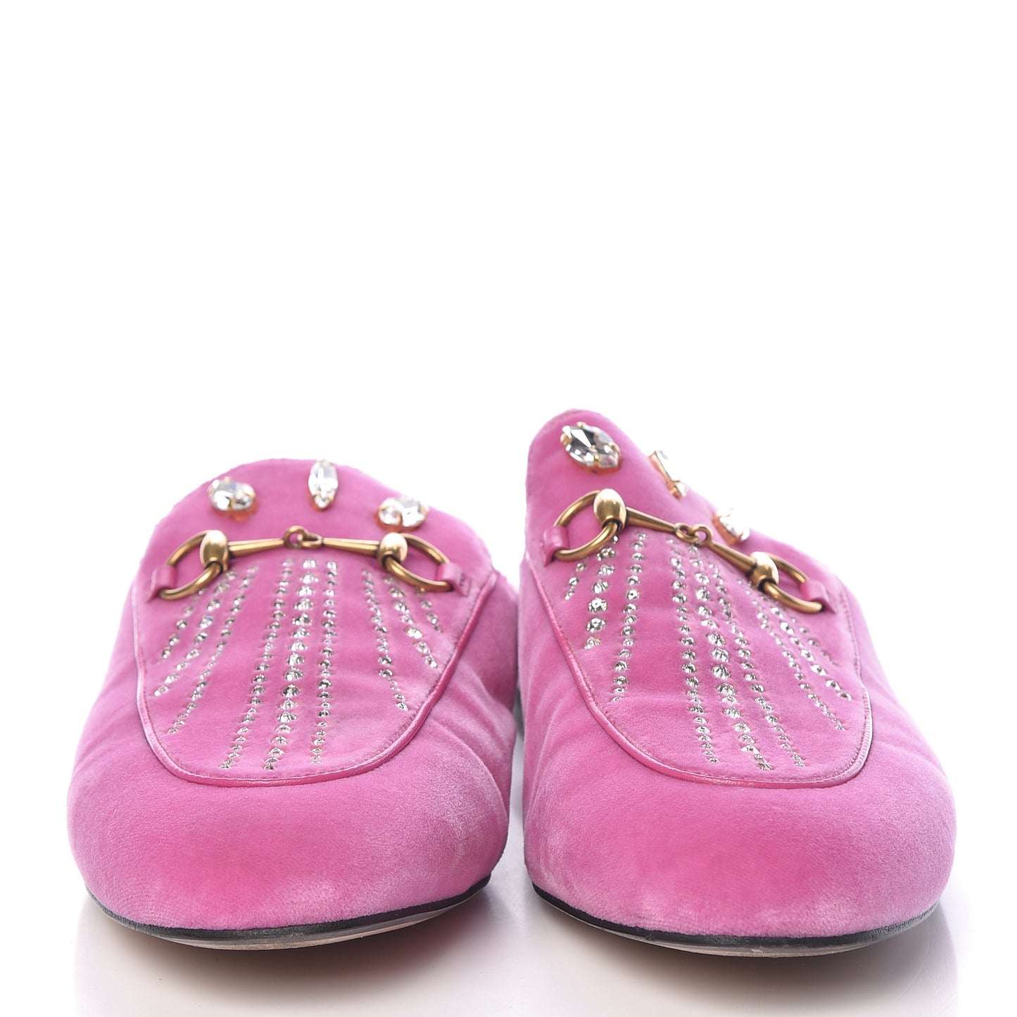 Velvet Marquise Crystals Womens Princetown Slippers 39.5 Malva Dark Malva
