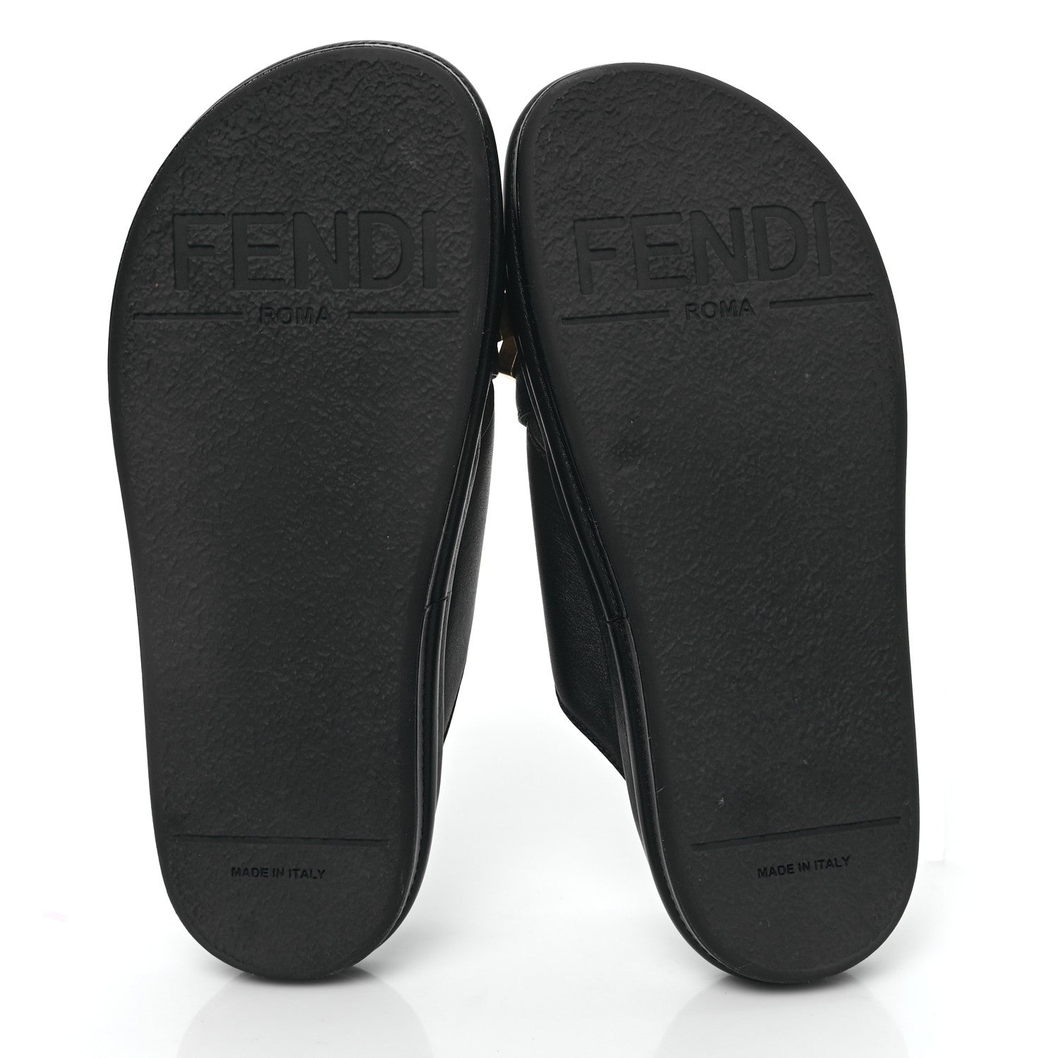Fendi Vitello Womens Fendigraphy Slide Sandals 36 Black 5 of 10
