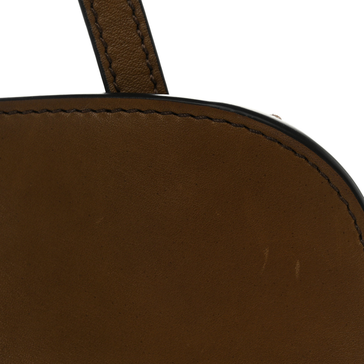 The Row Polished Saddle Calfskin Peggy Clutch Dark Muschio 10 of 10