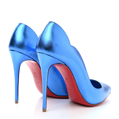 Christian Louboutin Metallic Patent Hot Chick 100 Pumps 36 Blue 4 of 10