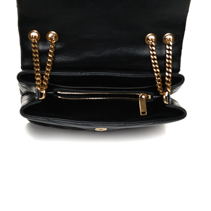 Saint Laurent Calfskin Y Quilted Monogram Small Loulou Chain Satchel Black 5 of 11