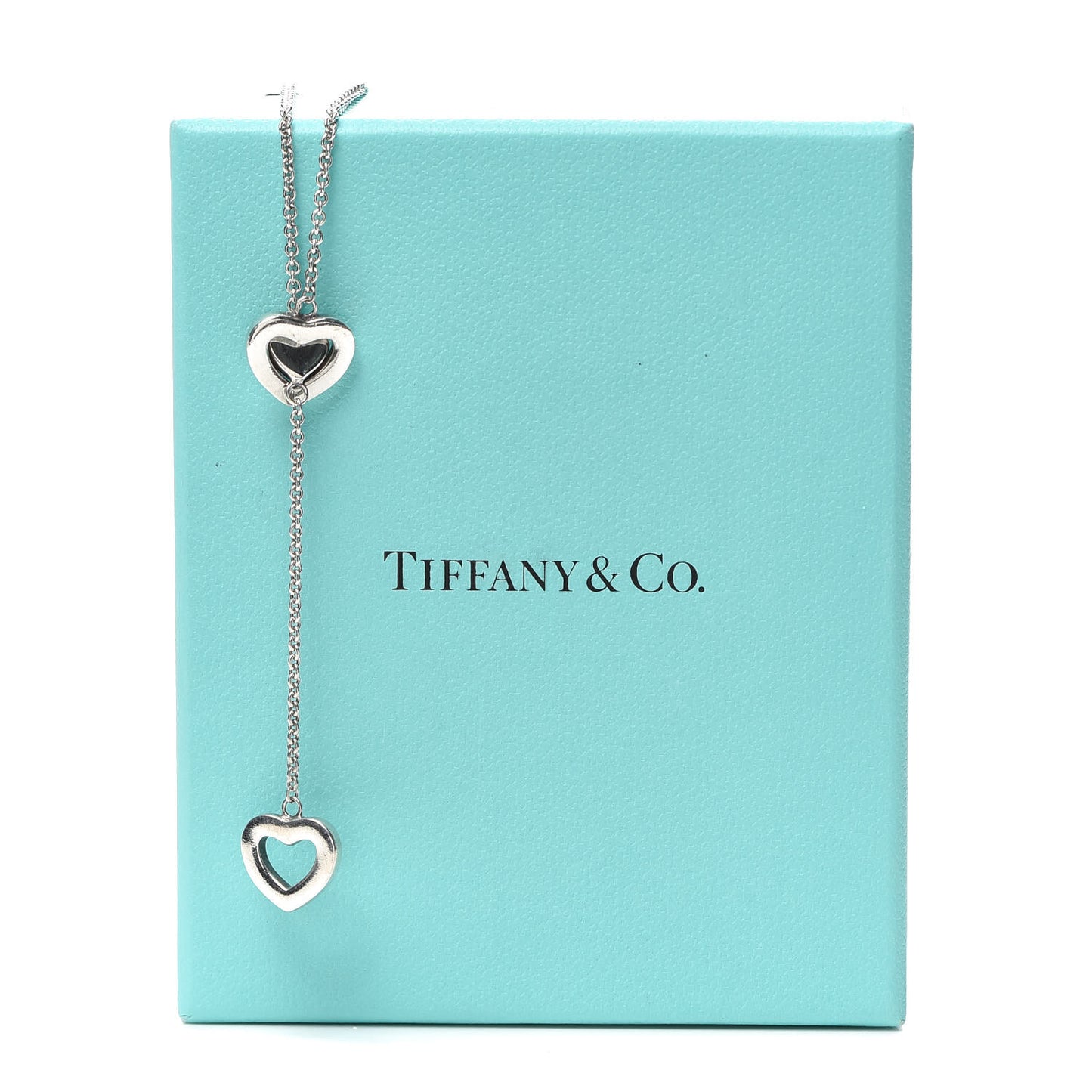 Sterling Silver Heart Lariat Necklace