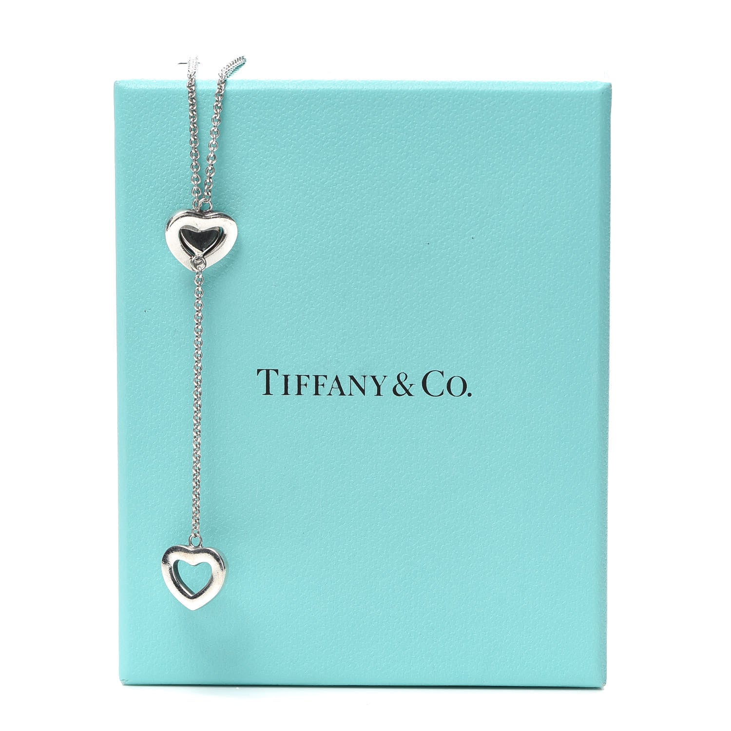 Tiffany Sterling Silver Heart Lariat Necklace 6 of 6