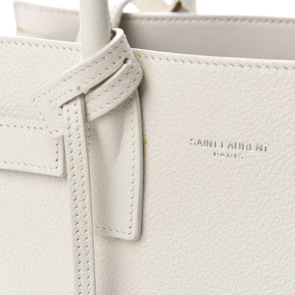 Saint Laurent Grained Calfskin Nano Sac de Jour Dove White 10 of 11