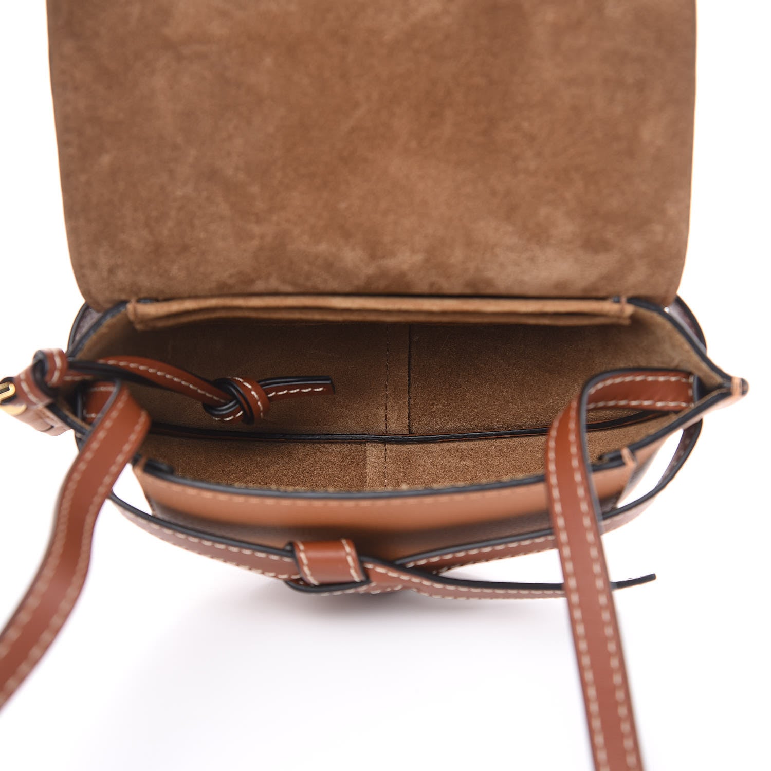 Loewe Grained Calfskin Mini Gate Crossbody Bag Caramel Pecan 6 of 10