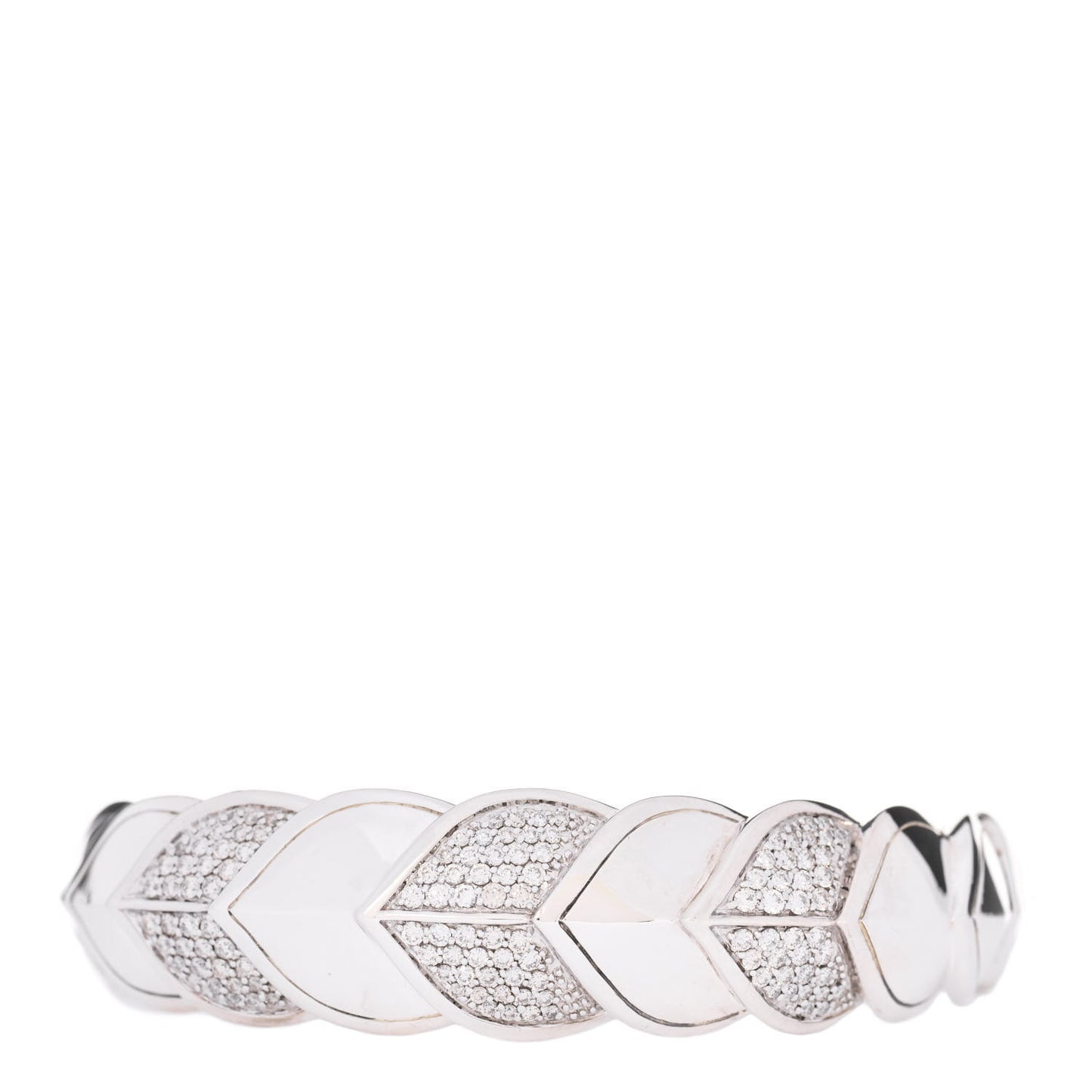 Sterling Silver Diamond Legends Naga Cuff Bracelet