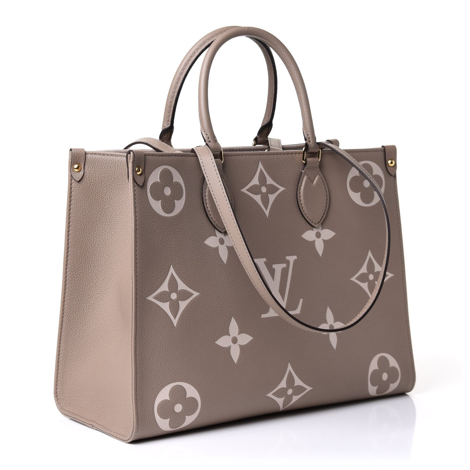 Louis Vuitton Empreinte Monogram Giant Onthego MM Tourterelle Creme 3 of 9