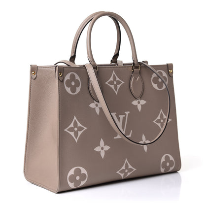 Louis Vuitton Empreinte Monogram Giant Onthego MM Tourterelle Creme 3 of 9