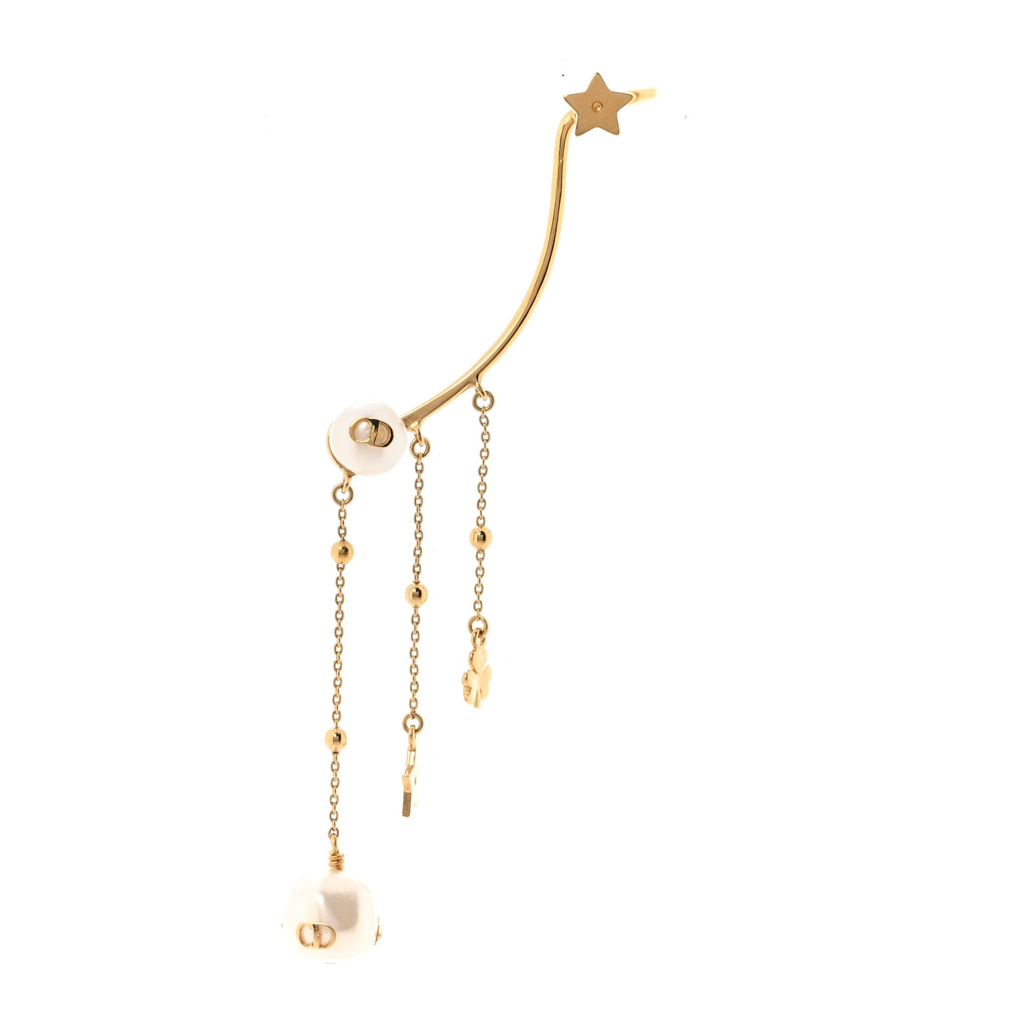 Pearl Perles De Desir Ear Cuff Gold White