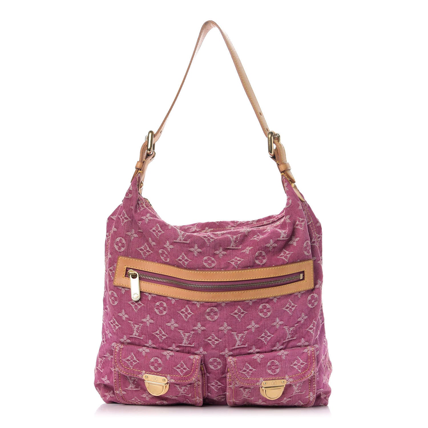 Louis Vuitton Denim Baggy GM Fuchsia 1 of 9