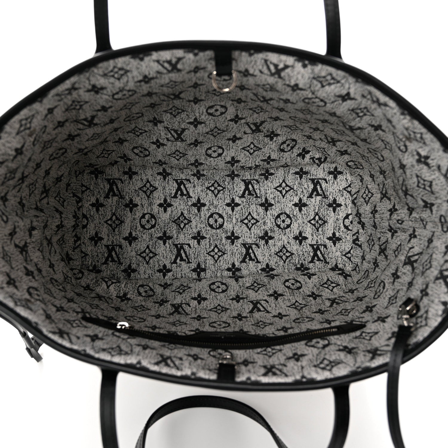Louis Vuitton Denim Monogram Jacquard Neverfull MM Grey 6 of 9
