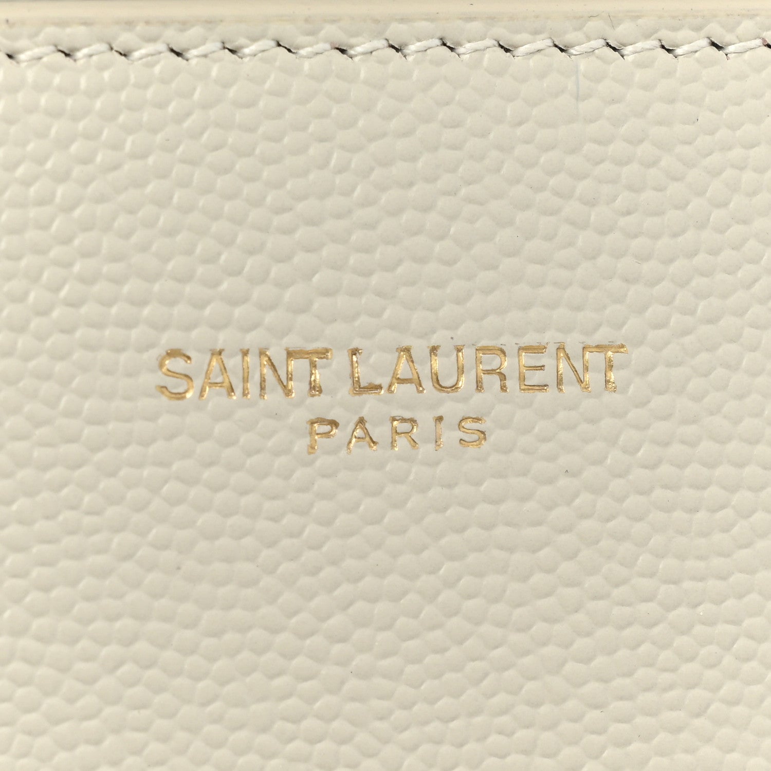 Saint Laurent Grain de Poudre Mini Classic Monogram Cassandra Top Handle Vintage White 10 of 15
