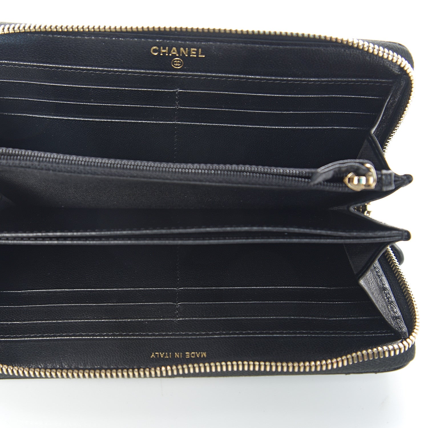 Chanel Lambskin Quilted 19 Long Zipped Around Wallet Black 4 of 7
