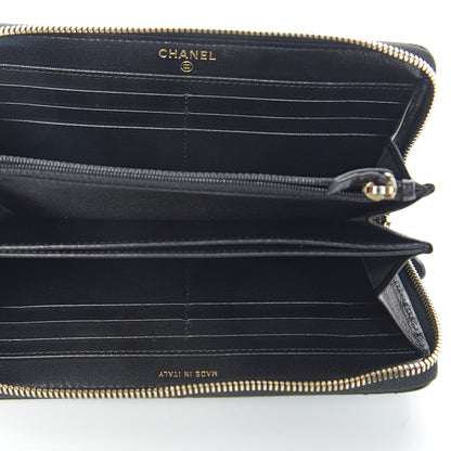 Chanel Lambskin Quilted 19 Long Zipped Around Wallet Black 4 of 7