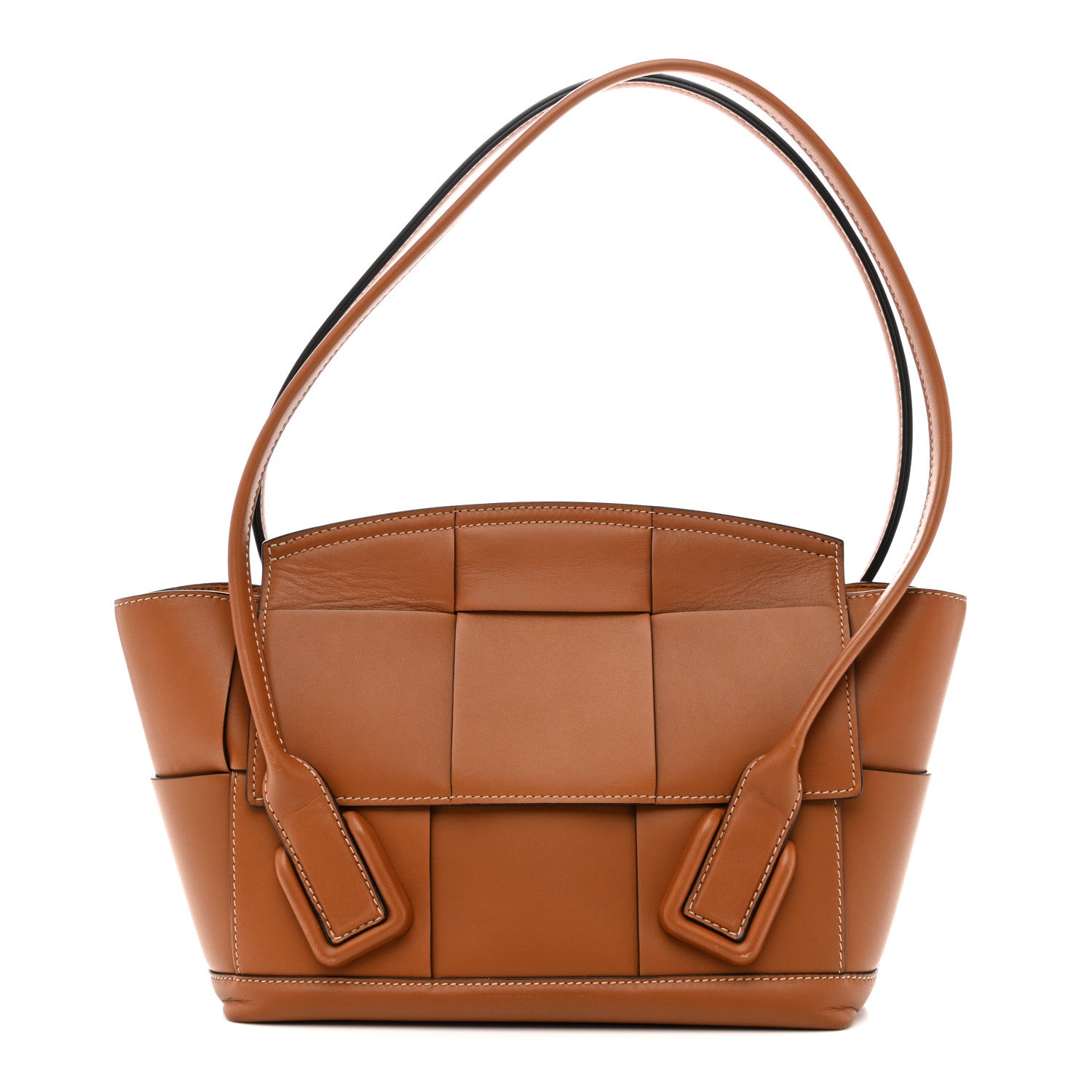 Bottega Veneta French Calfskin Maxi Intrecciato Small Arco Wood 1 of 14