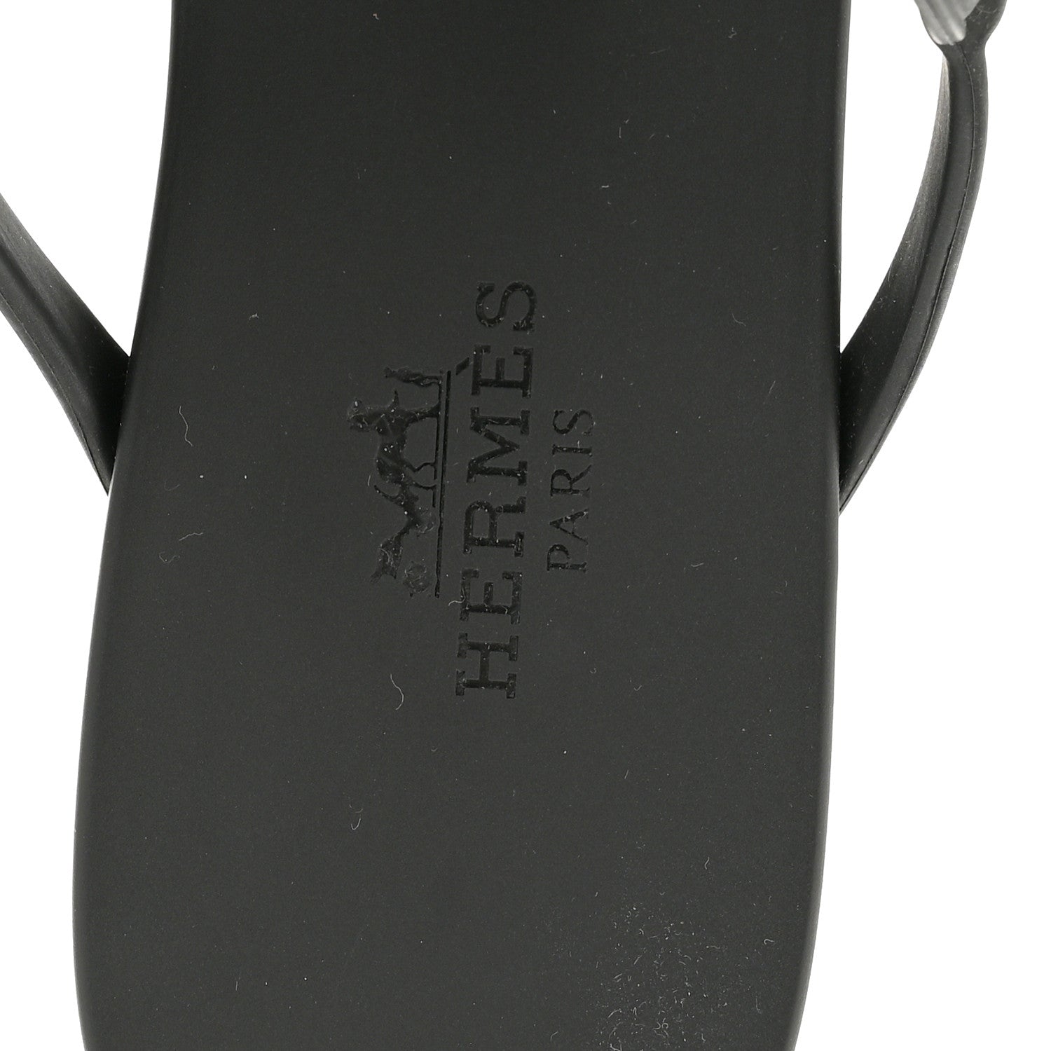 Hermes Rubber Womens Egerie Sandals 37 Black 7 of 10