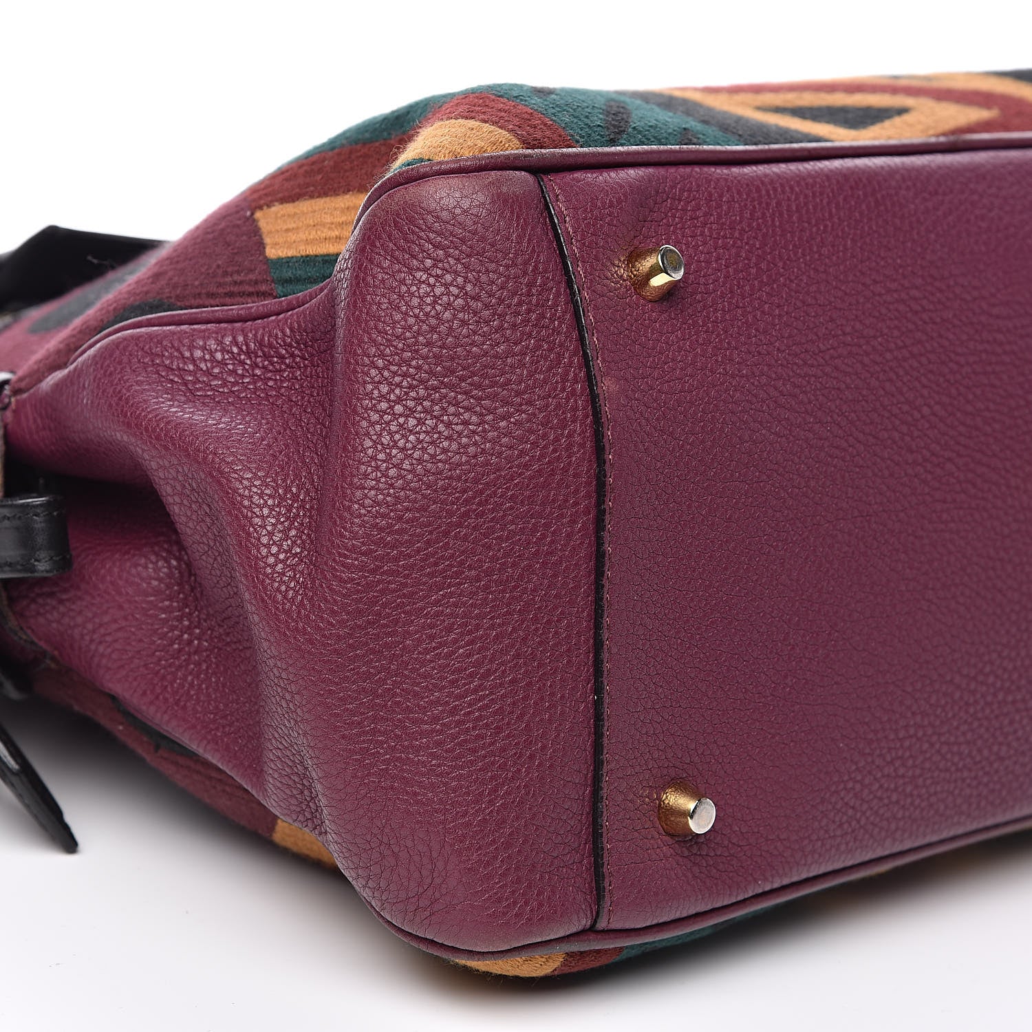 Burberry Calfskin Tapestry Milverton Satchel Multicolor 8 of 17
