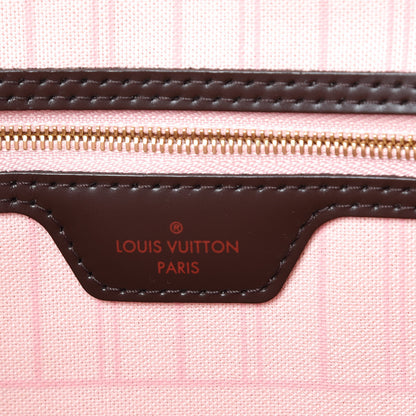 Louis Vuitton Damier Ebene Neo Neverfull MM Rose Ballerine 9 of 12