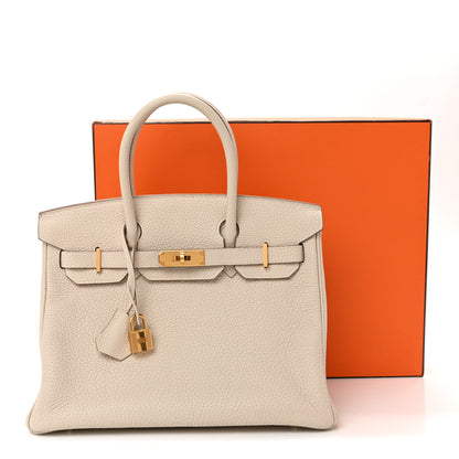 Hermes Taurillon Clemence Birkin 30 Craie 13 of 13