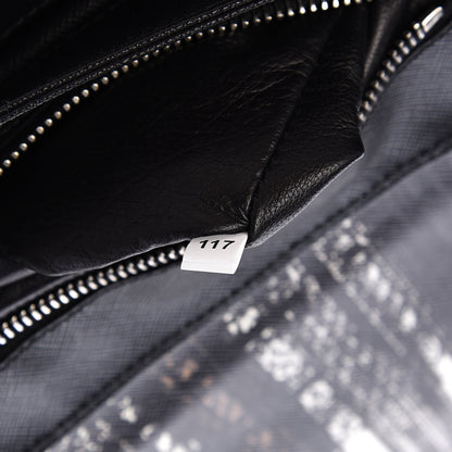 Prada Tessuto Nylon Saffiano Tartan Print Top Handle Bag Bianco 6 of 9