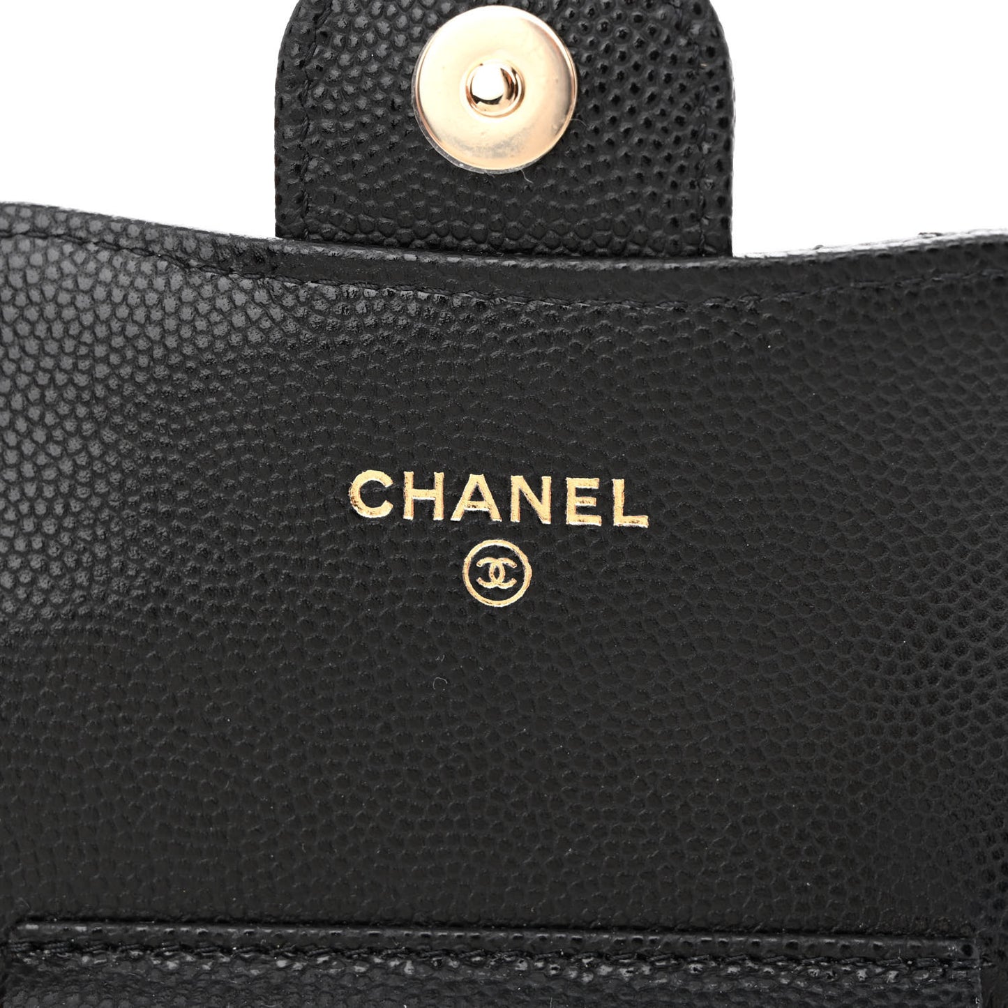 Caviar Quilted Mini Clutch With Chain Black