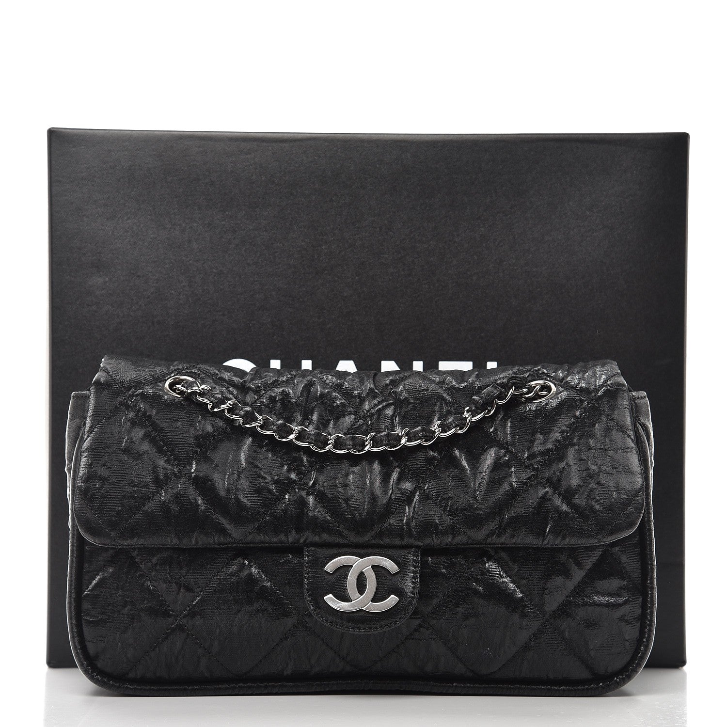 Chanel Coated Canvas Quilted Le Marais Flap Black 8 of 8