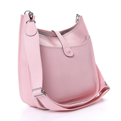 Hermes Taurillon Clemence Evelyne III GM Rose Sakura 2 of 11