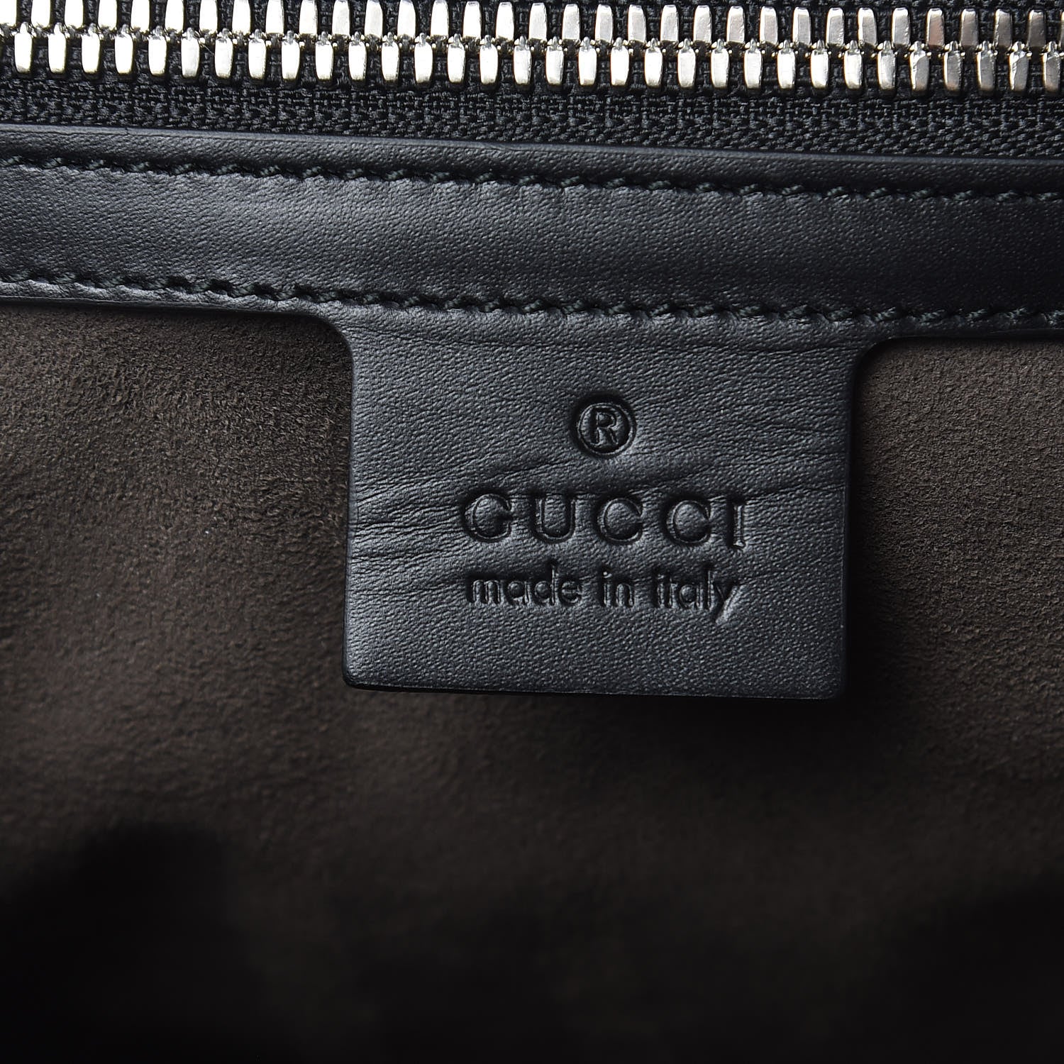 Gucci Guccissima Signature Single Buckle Flap Messenger Bag Black 6 of 10