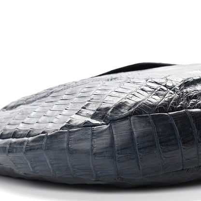 Nancy Gonzalez Crocodile Hobo Navy 9 of 12