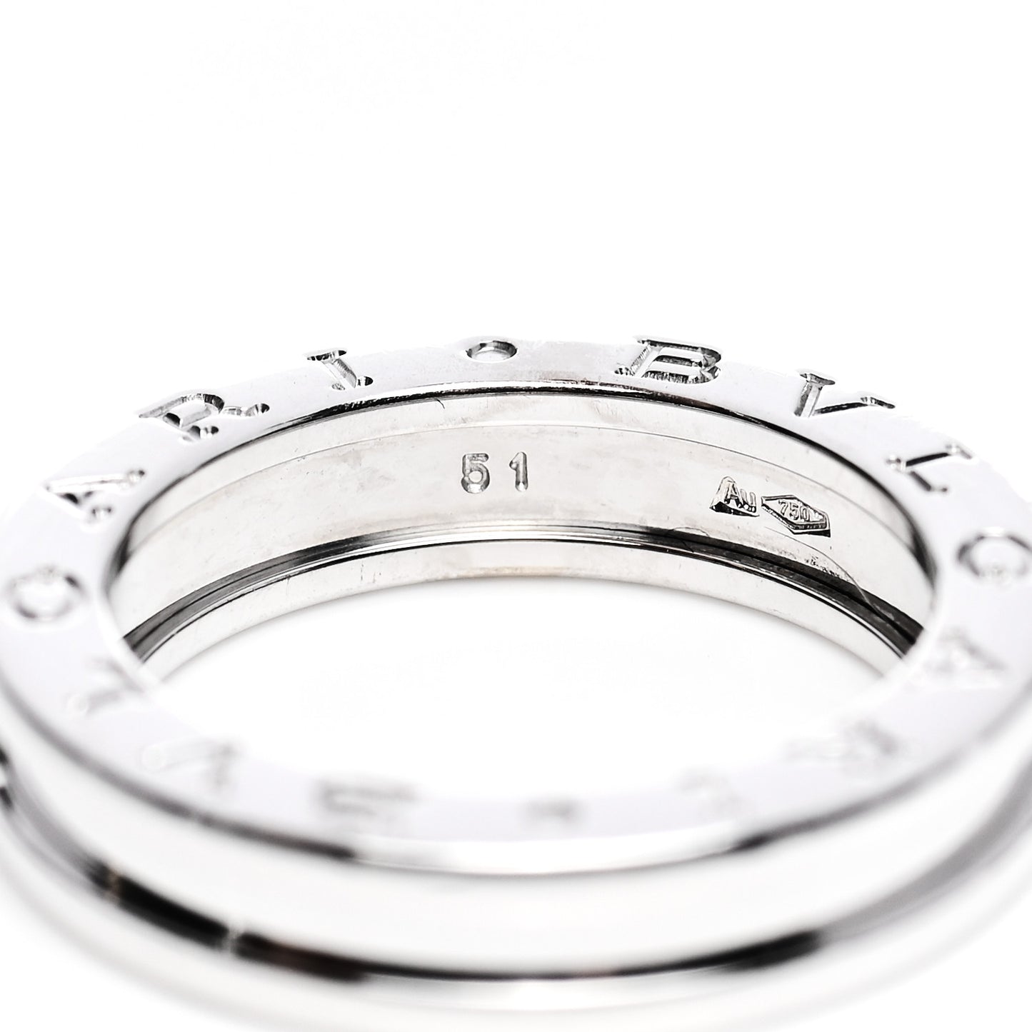 18K White Gold B.Zero1 One-Band Ring 51 5.75
