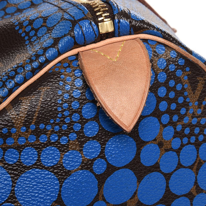 Louis Vuitton Monogram Kusama Town Speedy 30 Blue 15 of 15