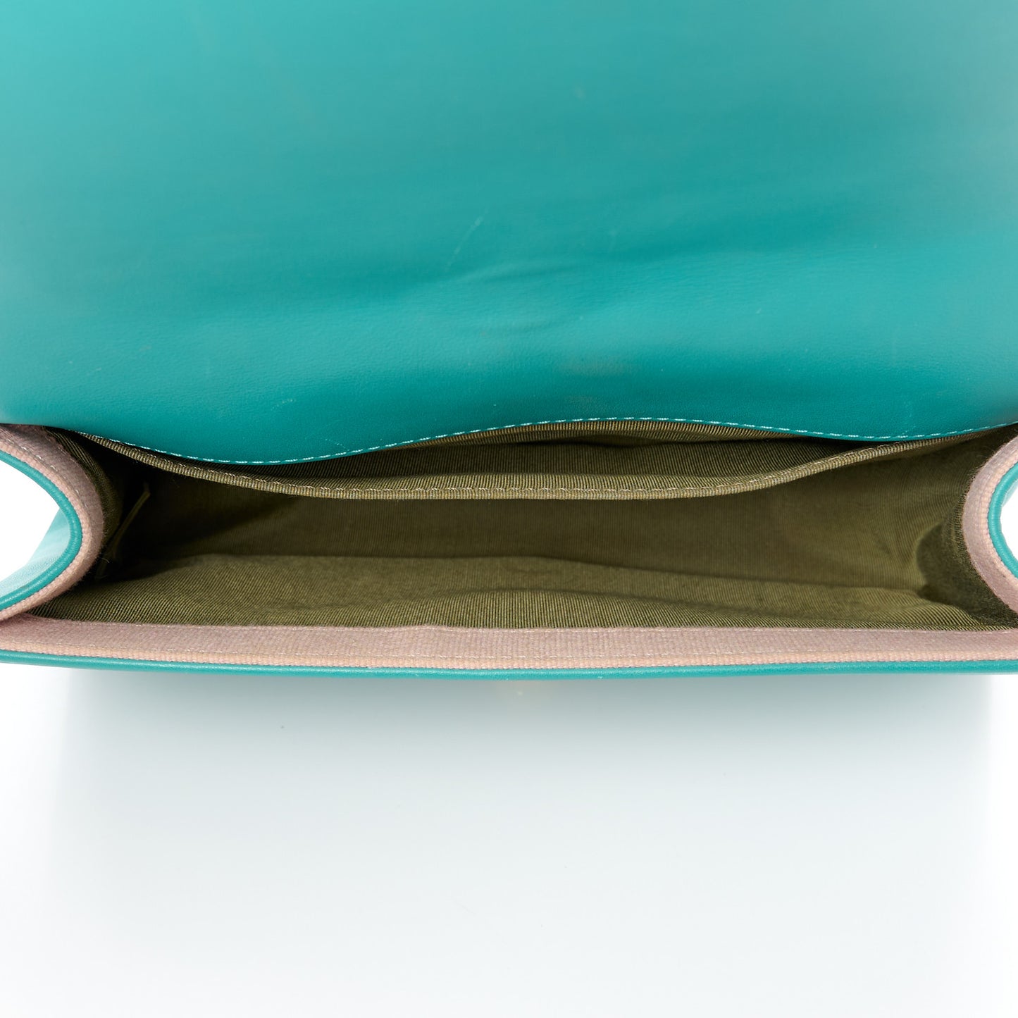 Calfskin Quilted Medium Boy Flap Turquoise
